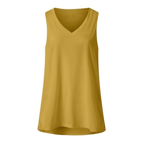 thumbnail image 4 of Camisa sin mangas con cuello en V para mujer para el verano: top informal oversize, poliéster/spandex, moda playera, tallas S-XXXXXL., 4 of 4